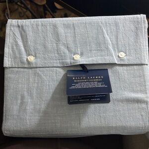 Ralph Lauren Workshirt Blue Chambray king extra deep fitted sheet
